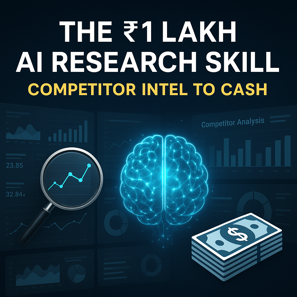 The ₹1 Lakh AI Research Skill: Competitor Intel to Cash